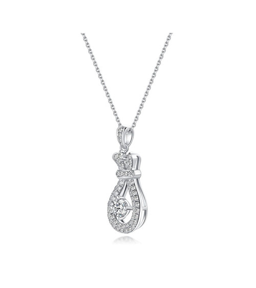 Love Lucky Bag 18K Gold Lab-Grown Diamond Necklace 0.485ct IGI