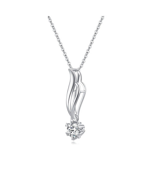 Light Luxury Musical Notes 18K White Gold Lab-Grown Diamond Necklace 0.37ct IGI