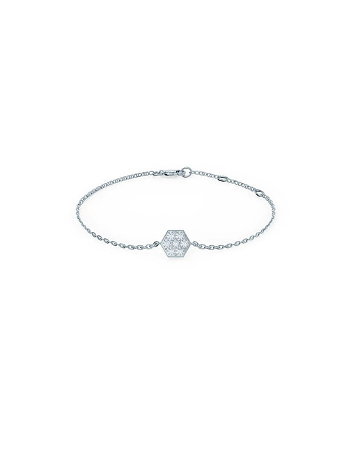 Classic Row Round 18K Gold Lab-Grown Bracelet 0.3ct D VS1 IGI