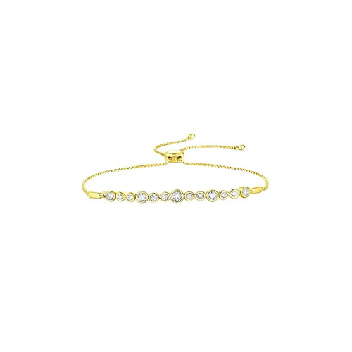 Fashionable inlaid 18K Gold Lab-Grown Bracelet 0.50ct D VS1 IGI