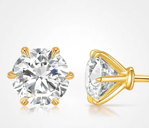Meteor 18K Yellow Gold Lab-Grown Diamond Earring