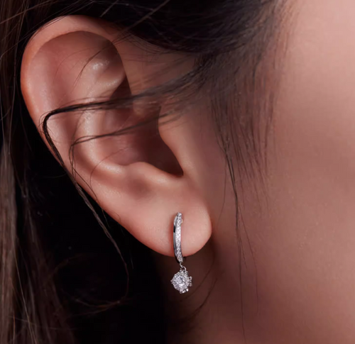 Star Light 18K White Gold Lab-Grown Diamond Earring 0.2ct IGI