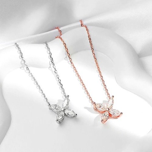 Radiant Four Cut Marquise Collier Necklace