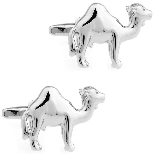 Silver-Tone Camel Cufflinks – Pair – product view