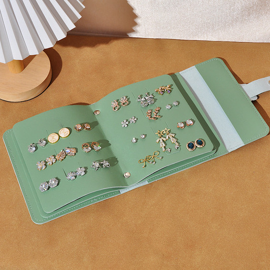 Roll-Up Earring Organiser – Sage Green