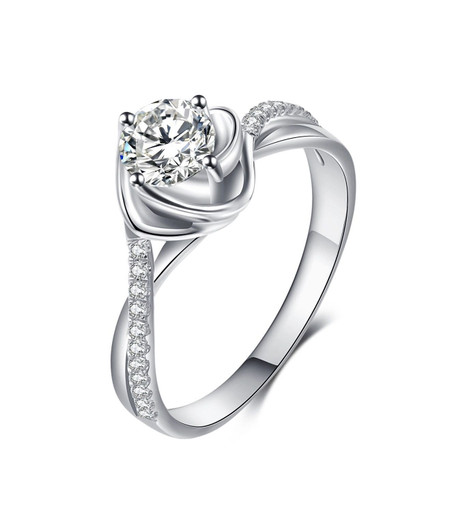 Rose Heart Lab-Grown Diamond Engagement Ring 4 Claw Rose Heart Lab-Grown Diamond Engagement Ring 4 Claw