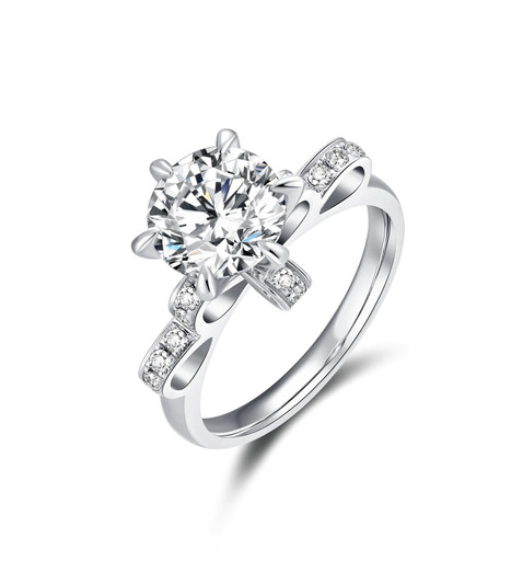 French Butterfly Lab-Grown Diamond Engagement Ring 6 Prong French Butterfly Lab-Grown Diamond Engagement Ring 6 Prong