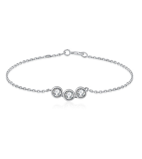 Small Bubble Round 18K Gold Lab-Grown Bracelet 0.30ct IGI Small Bubble Round 18K Gold Lab-Grown Bracelet 0.30ct IGI