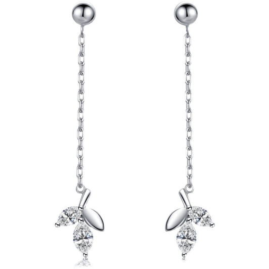 Leaf 18K Gold Lab-Grown Diamond Earring 0.6ct E IGI