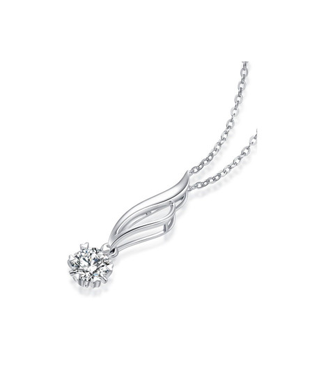Light Luxury Musical Notes 18K White Gold Lab-Grown Diamond Necklace 0.37ct IGI