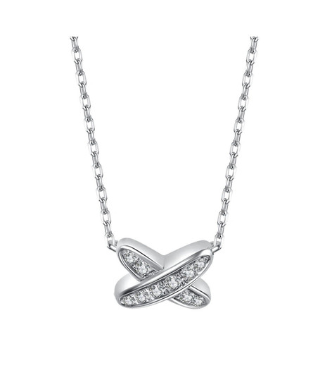 X Cross 18K Gold Lab-Grown Diamond Necklace 0.1ct IGI X Cross 18K Gold Lab-Grown Diamond Necklace 0.1ct IGI