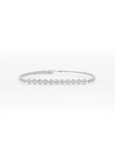 Group Inlaid Chain design 18K Gold Lab-Grown Bracelet 1.6ct D VS1 IGI Group Inlaid Chain design 18K Gold Lab-Grown Bracelet 1.6ct D VS1 IGI