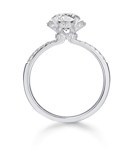 Romantic Bouquet Design 18K Gold Lab-Grown Diamond Ring 4 Claw Romantic Bouquet Design 18K Gold Lab-Grown Diamond Ring 4 Claw