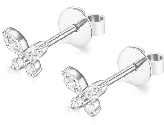 Butterfly 18K Gold Lab-Grown Diamond Earring 0.2ct IGI Butterfly 18K Gold Lab-Grown Diamond Earring 0.2ct IGI