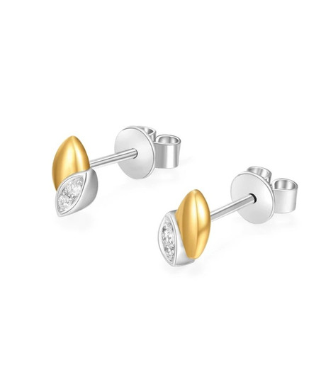 Wheat 18K Gold Lab-Grown Diamond Earring 0.08ct IGI Wheat 18K Gold Lab-Grown Diamond Earring 0.08ct IGI
