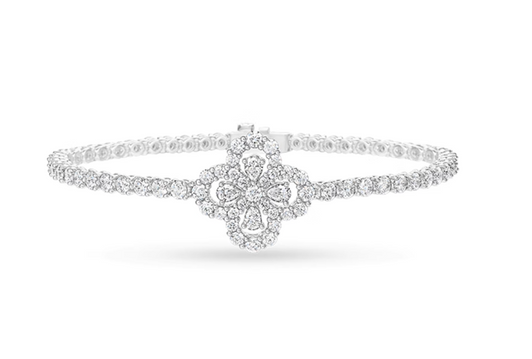 Clover 18K Gold Lab-Grown Diamond Bracelet 4.4ct D VS1 IGI Clover 18K Gold Lab-Grown Diamond Bracelet 4.4ct D VS1 IGI