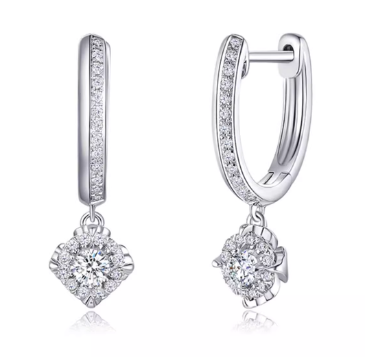 Star Light 18K White Gold Lab-Grown Diamond Earring 0.2ct IGI