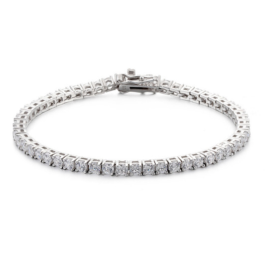 925 Sterling Silver, 18K Rose Gold, 18K Yellow Gold Plated Sparking Moissanite Tennis Bracelet