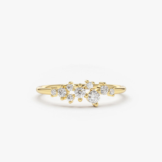 Yellow Gold Plated Sparkling Wisteria Ring Yellow Gold Plated Sparkling Wisteria Ring