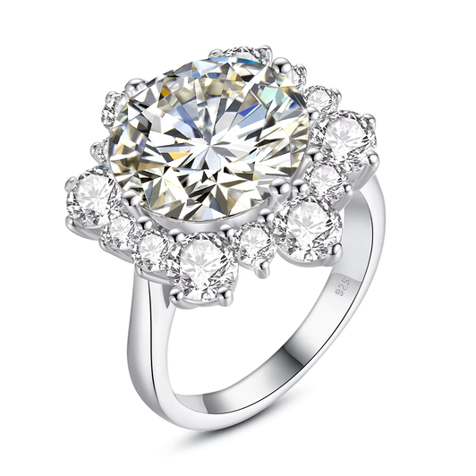 Dazzling 8.0 Carat Moissanite Herbarium Ring