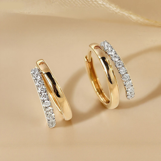 EONCO Odette Moissanite Hoop Earrings product image