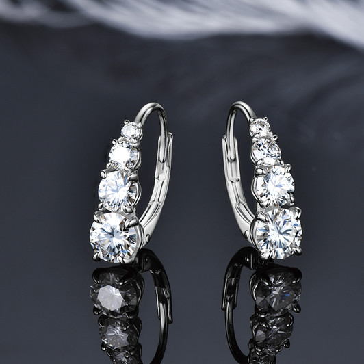 EONCO Radiance Moissanite Hoop Earrings product image
