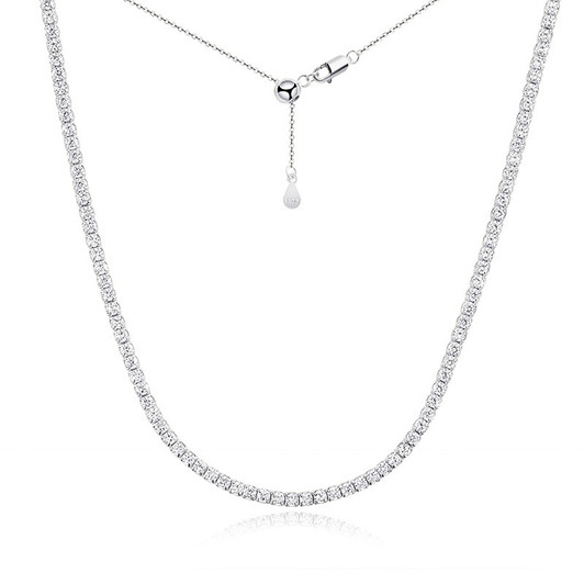 Moissanite Tennis Necklace for Women – Silver Tone Full Moissanite product image