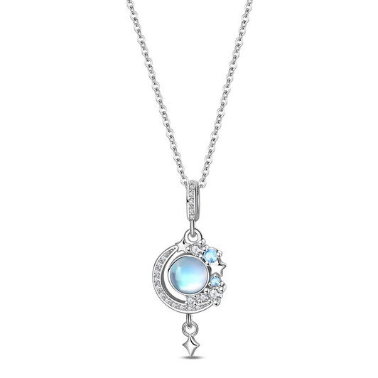 Cora Polished Pendant Necklace for Women – Silver Tone