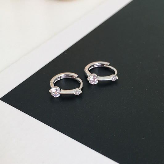 Olive Polished Statement Earrings for Women – Silver Tone