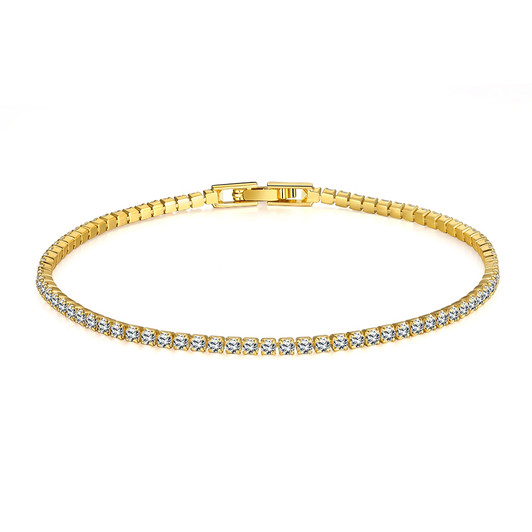 Zoe Moissanite Tennis Bracelet for Women – Gold Tone