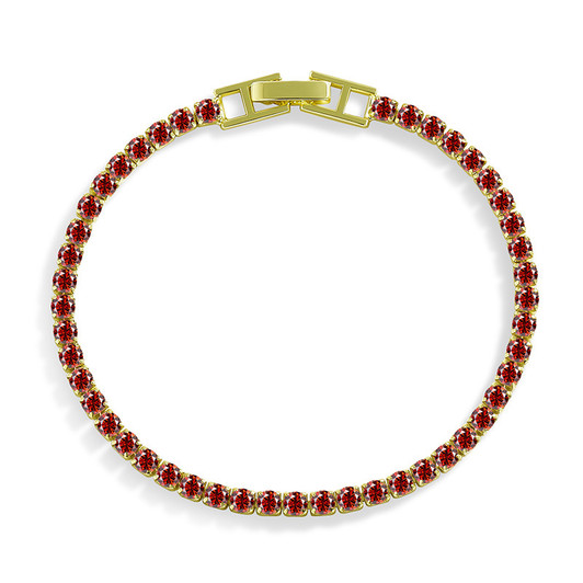 Dahlia Cubic Zirconia Tennis Bracelet for Women – Silver Tone