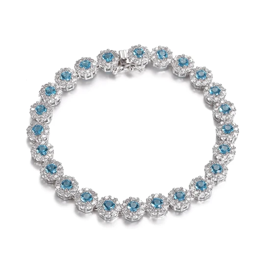 Nora Cubic Zirconia Tennis Bracelet for Women – Silver Tone
