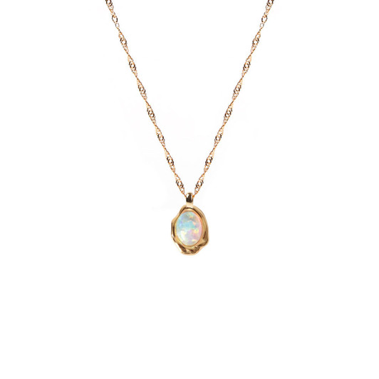 Rhea Opal Statement Earrings for Women – Gold Tone