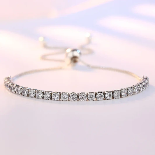 Wren Cubic Zirconia Tennis Bracelet for Women – Silver Tone