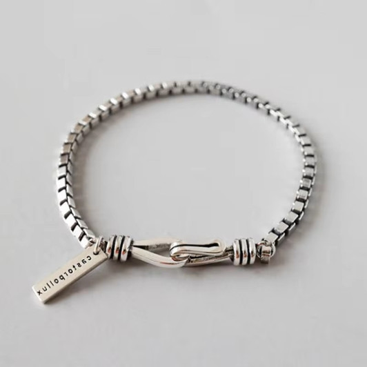 Nora Polished Classic Bracelet for Women – Silver Tone