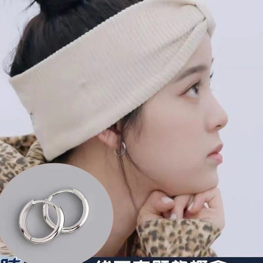 LiHong 12mm Polished Sterling Silver Hoop Earrings (1)