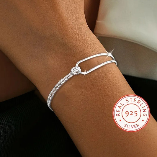 Geometric Collage Bracelet – Sterling Silver (1)