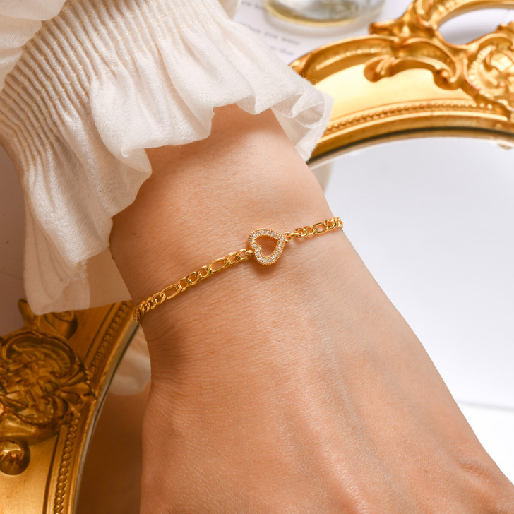 Gold-Tone Link Bracelet – Stainless Steel (3)