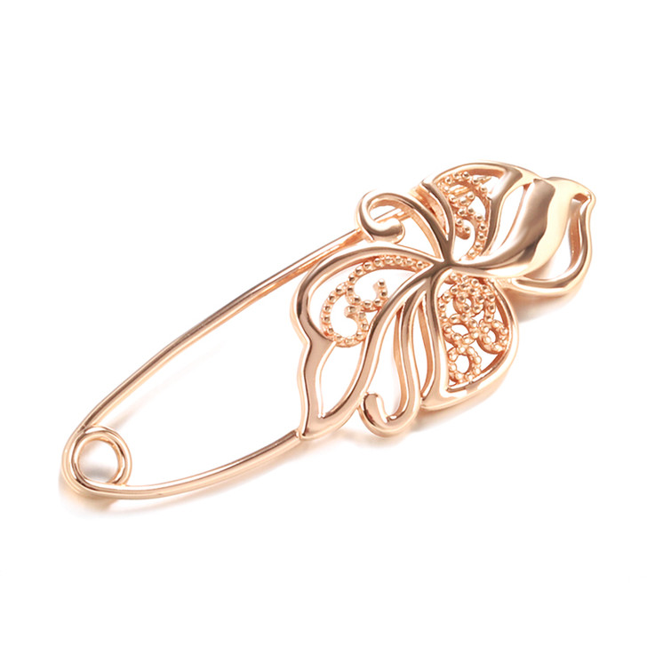 Rose-Gold-Tone Hollow Brooch (1)