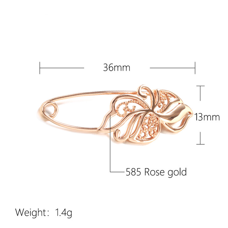 Rose-Gold-Tone Hollow Brooch (3)