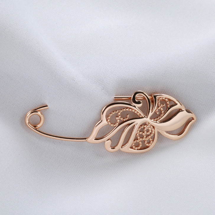 Rose-Gold-Tone Hollow Brooch (4)