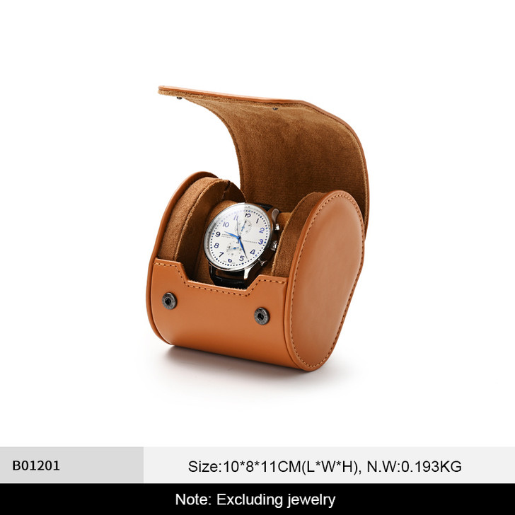 Single Watch Travel Roll – Brown