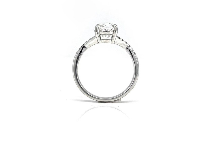 Classic Twisted Arm Lab-Grown Diamond Engagement Ring 4 Claw