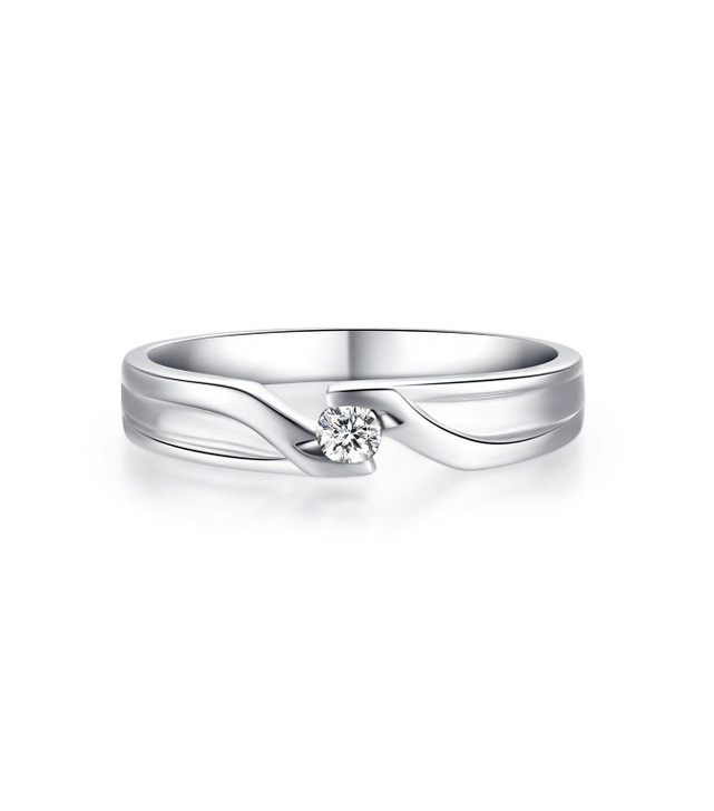 Classic 18K Gold Lab-Grown Diamond Wedding Ring Women 0.4ct IGI