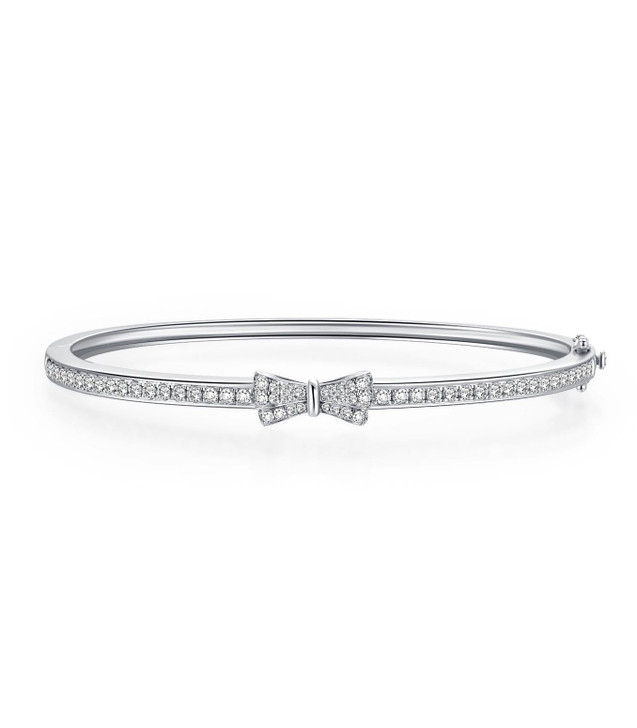 Cluster Set 18K White Gold Lab-Grown Diamond Bracelet 1ct D VS1 IGI