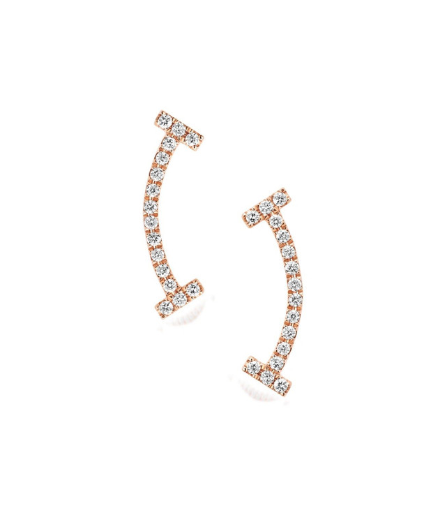 Smile 18K Rose Gold Lab-Grown Diamond Earring 0.1ct IGI