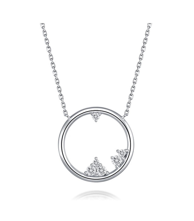 Ice And Snow Series 18K Gold Lab-Grown Diamond 18K Gold Necklace 0.08ct IGI