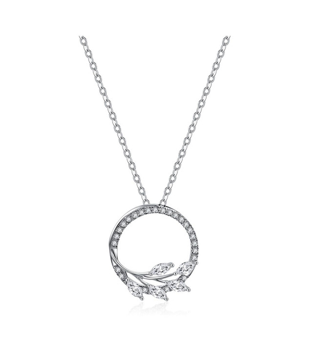 Light Luxury Fashion Leaf 18K Gold Lab-Grown Diamond Necklace 0.32ct IGI