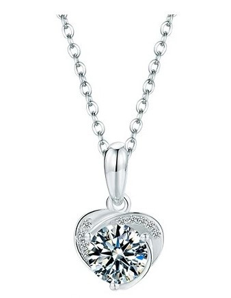 Heart 18K Gold Lab-Grown Diamond Necklace