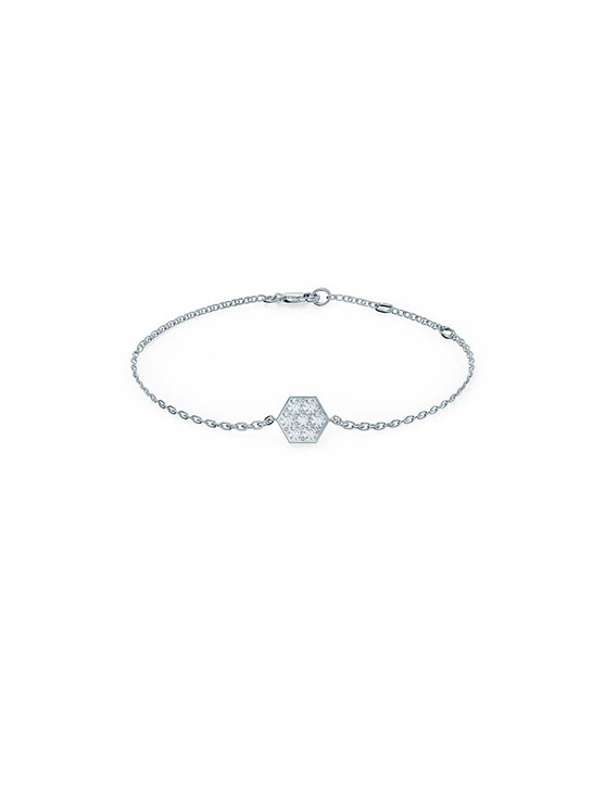 Classic Row Round 18K Gold Lab-Grown Bracelet 0.3ct D VS1 IGI